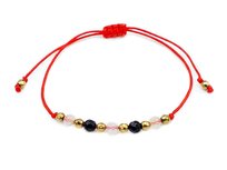 Czerwona bransoletka szczęścia ochrona bogactwo turmalin cytryn