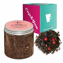 Czerwona herbata pu-erh PORZECZKOWY czerwona i czarna porzeczka 150g - sypana liściasta herbata PREMIUM na prezent upominek podarunek Cup&You