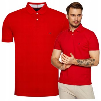 czerwona polowka meska tommy hilfiger koszulka polo meska bordo czerwona polowka meska tommy hilfiger koszulka polo meska bordo r.S - Tommy Hilfiger