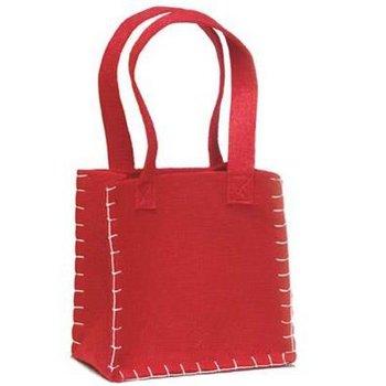 Czerwona torebka z filcu, 15x15 cm - Artemio