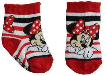 Czerwone skarpetki niemowlęce Minnie Mouse - Disney
