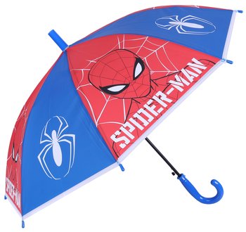 Czerwono-niebieska, chłopięca parasolka z niebieską rączką, zapinana na zatrzask SPIDER-MAN Uniwersalny - Marvel