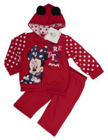 Czerwony komplet dresowy, Minnie Mouse, Disney, poliester, elastan, rozmiar 74 cm Disney