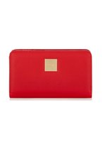 Czerwony portfel damski z logo POREC-0362-42
