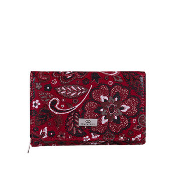 Czerwony portfel damski z suwakiem BajuBaj ze skóry naturalnej – styl i funkcjonalność PD1225CS167 RFID - BajuBaj
