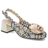 Czółenka ARTIKER - 58C0372 Beige/Blue -40 Artiker