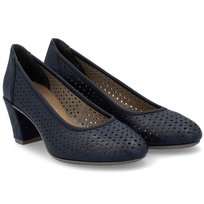 Czółenka damskie ażurowe Rieker 41057-14 BLUE R.38 Rieker