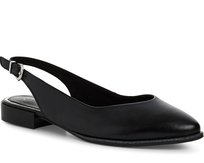Czółenka damskie czarne Marco Tozzi 29408 buty skórzane z odkrytą piętą-37 Marco Tozzi