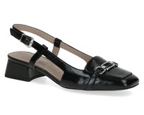 Czółenka damskie letnie czarne niski obcas bez pięty Caprice 29501-39 Caprice
