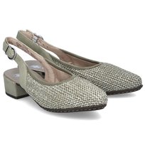 Czółenka damskie z odkrytą piętą Rieker 47060-52 GREEN R.36 Rieker