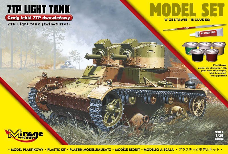 Czołg lekki 7TP dwuwieżowy, Model do sklejania, 14+