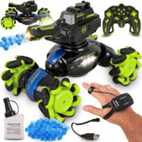 CZOŁG SAMOCHÓD ZDALNIE STEROWANY Z ARMATĄ NA ŻELOWE KULKI 4x4 PILOT I GESTY