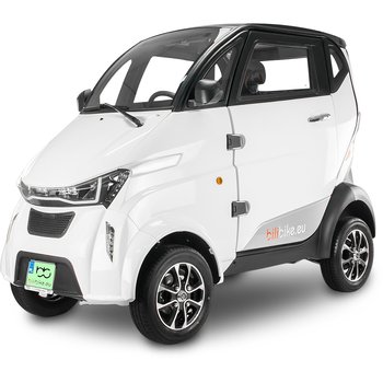 Czterokołowiec Lekki, Skuter Elektryczny Zabudowany Micro Car Bili Bike Eco4 J2 -Biały - Bili Bike