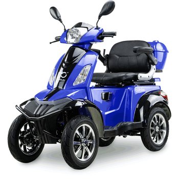 Czterokołowy Inwalidzki Skuter Elektryczny Bili Bike Shino Quadro 30Ah Lit Niebieski/Czarny - Bili Bike