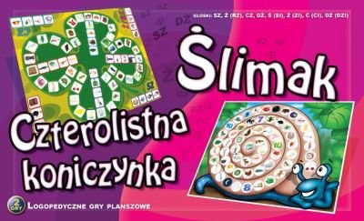 Czterolistna koniczynka Ślimak, gra edukcyjna, Komlogo, gra planszowa