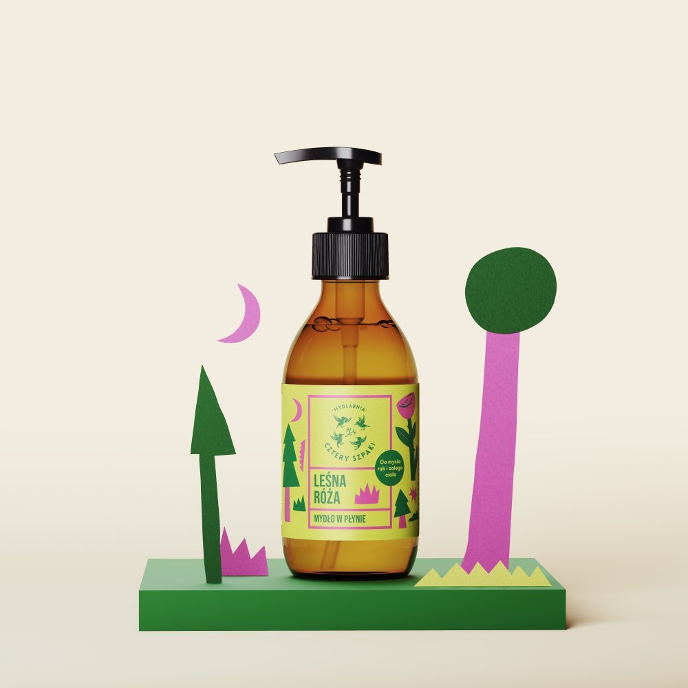 Empik CZTERY SZPAKI Mydło w płynie Leśna Róża 300ml