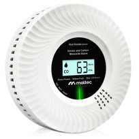 Czujnik Czadu i Dymu Detektor Tlenku Węgla Certyfikowany Alarm 2w1 LCD