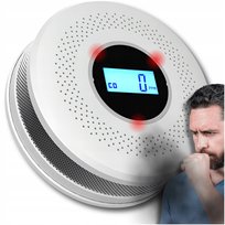 Czujnik czadu i dymu detektor tlenku węgla JKD 512COM certyfikowany