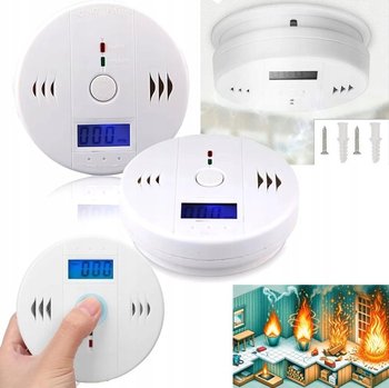 CZUJNIK CZADU TLENKU WĘGLA LCD DETEKTOR CO LCD WYKRYWACZ BEZPRZEWODOWY - Realne Ceny