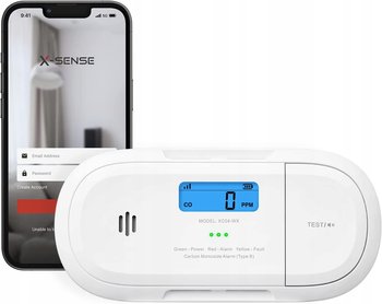 Czujnik Czadu Tlenku węgla XC04-WX WiF i aplikacja X-Sense - X-Sense