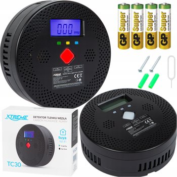 CZUJNIK CZADU Z EKRANEM LCD WYKRYWACZ TRUJĄCEGO GAZU TLENEK WĘGLA + BATERIE - Rabino