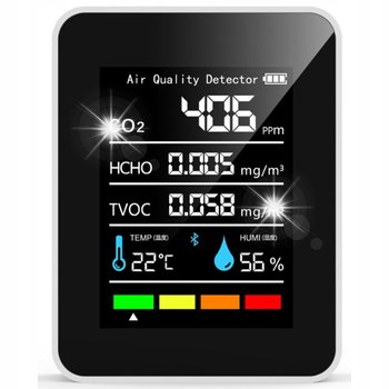 CZUJNIK DETEKTOR JAKOŚCI POWIETRZA W DOMU CO2 PPM HCHO TVOC WILGOTNOŚĆ TEMP - inna (Inny)