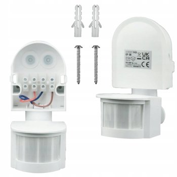 Czujnik Ruchu PIR Podczerwień Sensor Zasięg max 12m Biały Regulowany - Ecolight