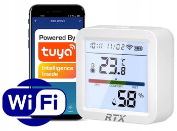Czujnik Sensor Temperatury i Wilgotności LCD WiFi Tuya - RTX