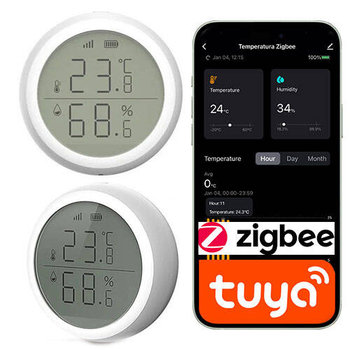 Czujnik temperatury i wilgotności ZIGBEE TUYA z ekranem LCD - brak danych