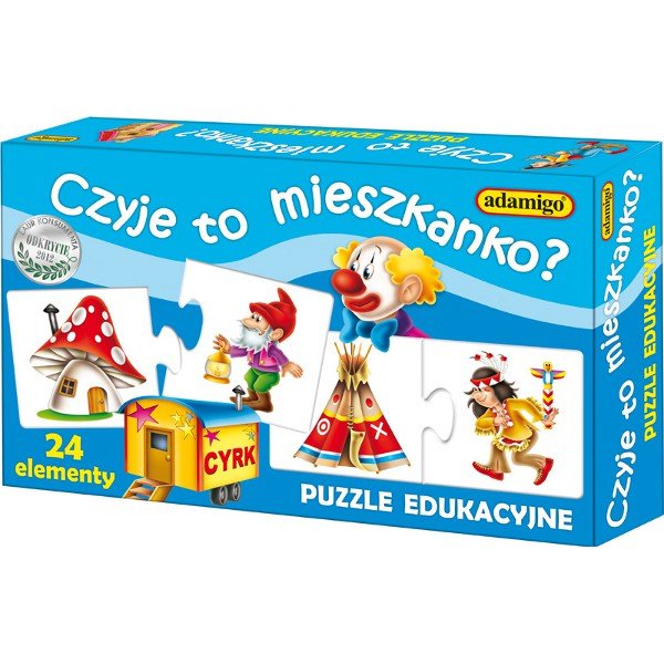Czyje to mieszkanko?, puzzle, Adamigo, 24 el.-Zdjęcie-0