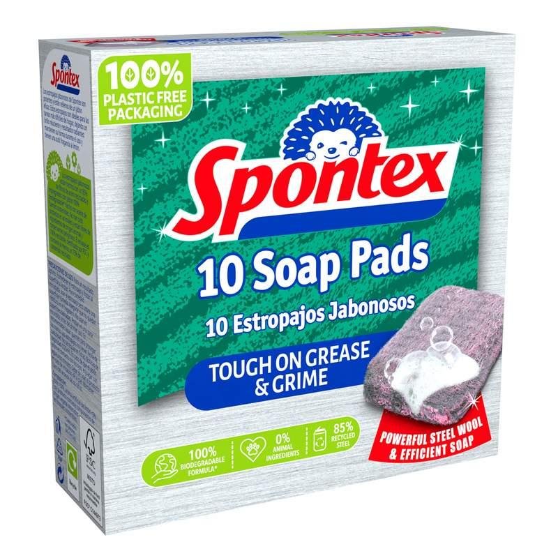Czyściki nasączane SPONTEX Soap Pads, 6x6 cm, 10 szt.