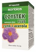 Czystek PLUS cynk i acerola 60 kapsułek SANBIOS - Sanbios
