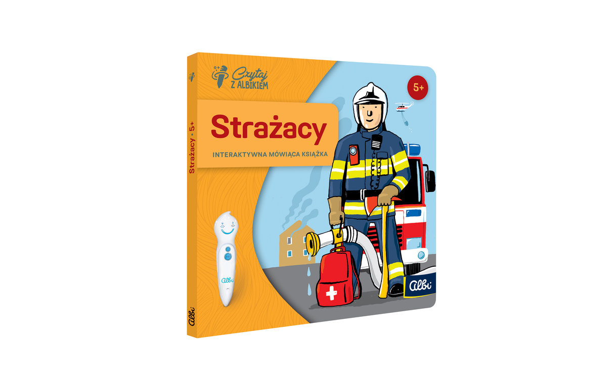 Фото - Інтерактивні іграшки Czytaj z Albikiem, Strażacy, interaktywna mówiąca mini książka