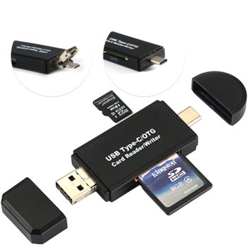 CZYTNIK ADAPTER KART USB / USB C / SD/ MICRO SD DO SMARTFONA LAPTOPA kompatybilny - brak danych