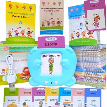 CZYTNIK KART DO NAUKI 1020 SŁOWEK POLSKI ANGIELSKI FISZKI DO ANGIELSKIEGO ZESTAW XXL - Inna marka