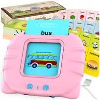 Czytnik Kart Do Wczesnej Nauki Języka Angielskiego Edukacyjny Fiszki Słówka Różowy