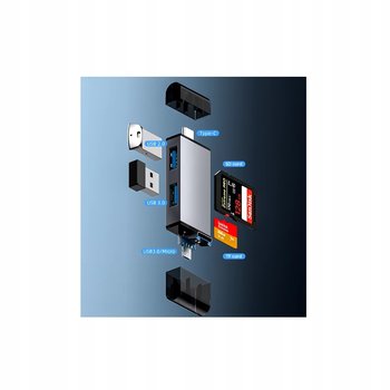 Czytnik kart pamięci 7w1 android USB typ C USB - Inny producent