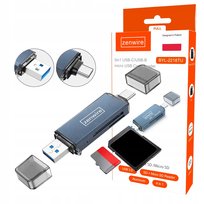 Czytnik Kart Pamięci SD USB 3.0 USB-C Adapter 4w1 MICRO SD TF 5 Gb/s do 2TB