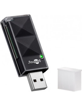Czytnik kart USB 2.0 - Wersja kolorystyczna Czarny - Goobay