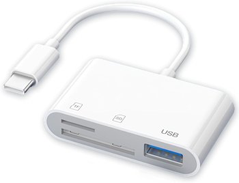 Czytnik kart USB C do SD TF, adapter 3 w 1 typu C do Micro SD TF USB, zewnętrzny czytnik kart pamięci kompatybilny z telefonami, laptopami i tabletami - other