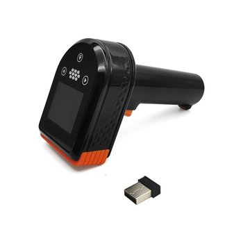 CZYTNIK KODÓW KRESKOWYCH QR AZTEC MAXICODE BEZPRZEWODOWY 2.4 I BLUETOOTH Z WYŚWIETLACZEM LCD - Kim-Tech