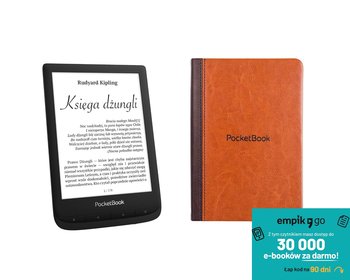 Czytnik Pocketbook Touch Lux 5 (czarny) + Etui brąz - PocketBook