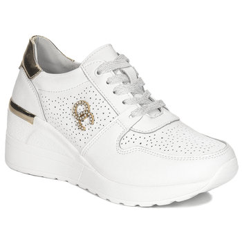 D&A Sneakersy damskie skórzane biało-złote-40 - Inna marka