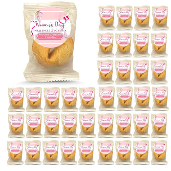 D&D Fun Cookies / Zestaw ciasteczek z wróżbą z naklejką okrągłą "Dzień Kobiet tulipany" 40 sztuk - Inna marka
