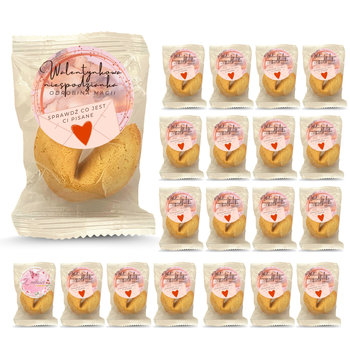 D&D Fun Cookies / Zestaw ciasteczek z wróżbą z naklejką okrągłą "List miłosny" 20 sztuk - Inna marka