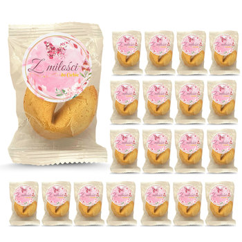 D&D Fun Cookies / Zestaw ciasteczek z wróżbą z naklejką okrągłą "Z miłości" 20 sztuk - Inna marka