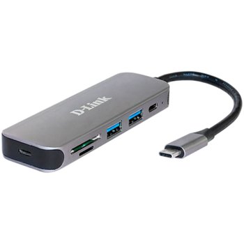 D-LINK 5-in-1 USB-C Hub with Card Reader - D-Link