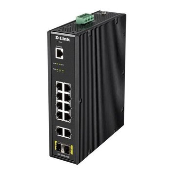 D-LINK DIS-200G-12S 10-portowy zarządzalny przełącznik Ethernet - obsługa 2 warstw - modułowość - skrętka, światłowód - D-Link