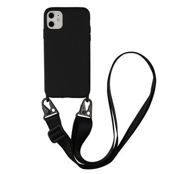 D-Pro Crossbody Silicone Case XL Strap etui z paskiem do iPhone 13 Pro Max (Black) - D-pro