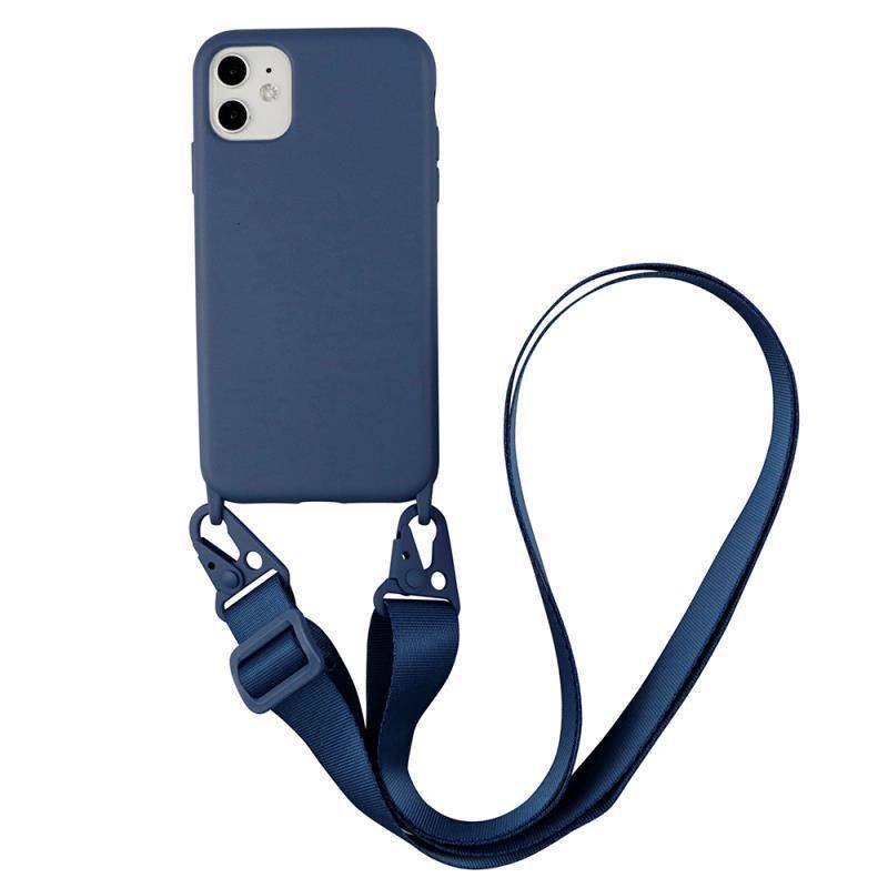 D Pro Crossbody Silicone Case Xl Strap Etui Z Paskiem Do Iphone 14 Pro Cobalt Blue D Pro